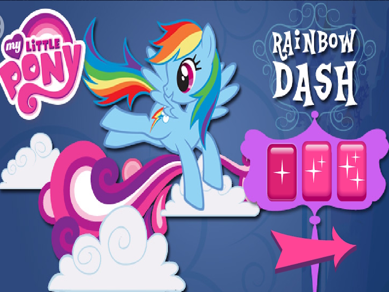 Jwèt Cloud Rainbow Dash a boul sou entènèt