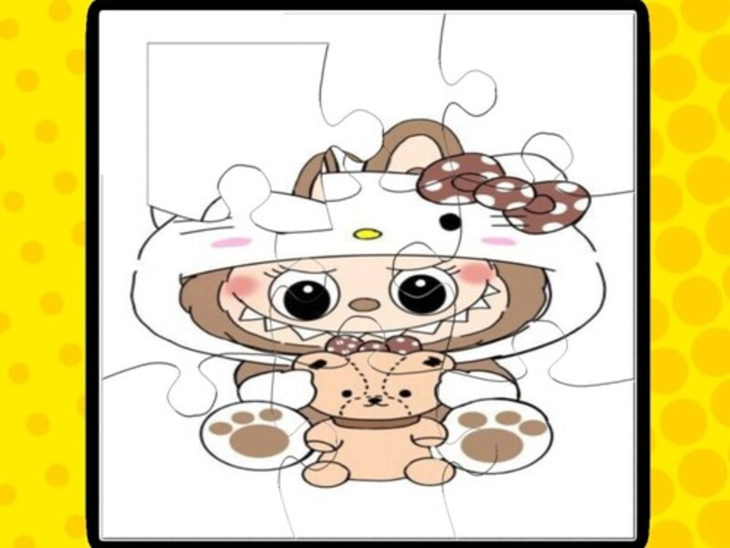 Jwèt Labubu Jigsaw Jwèt kastèt pou jwèt Kids sou entènèt