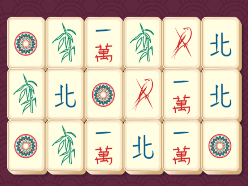 Jwèt Mahjong kat rivyè sou entènèt