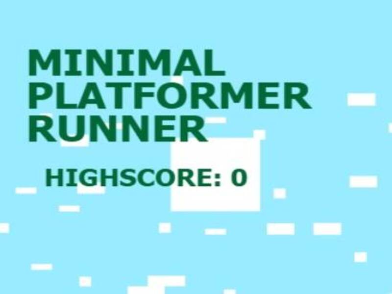 Jwèt Minimal platformer moun kap kouri sou entènèt