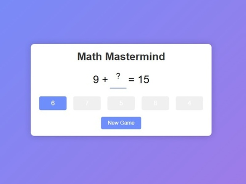 Jwèt Matematik mastermind sou entènèt